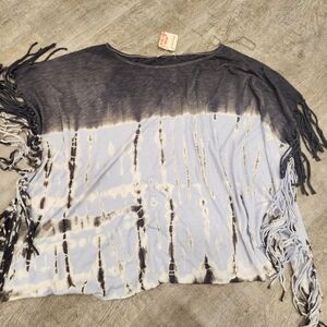 NWT Free People FP Movement Frinched Poncho Top Size Medium